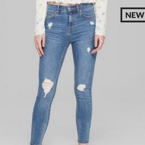 Wild Blue Skinny Distressed Jean